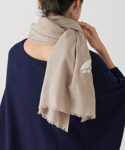 BEARDSLEY(ビアズリー)の「《CITRUS》ドッグ刺繍ストール(ストール/ショール・レディース・ベージュ・FREE)」の3枚目の写真