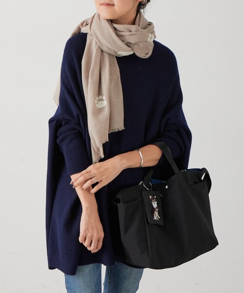 BEARDSLEY(ビアズリー)の「《CITRUS》ドッグ刺繍ストール(ストール/ショール・レディース・ベージュ・FREE)」の4枚目の写真