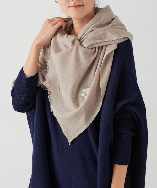 BEARDSLEY(ビアズリー)の「《CITRUS》ドッグ刺繍ストール(ストール/ショール・レディース・ベージュ・FREE)」の5枚目の写真