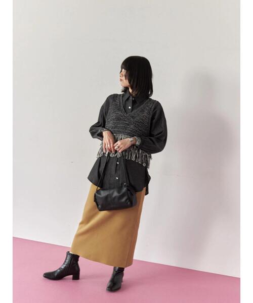 Samansa Mos2 blue(サマンサモスモスブルー)の「デニムオーバーシャツ(シャツ/ブラウス・レディース・ネイビー/ブルー/ブラック・F)」の13枚目の写真