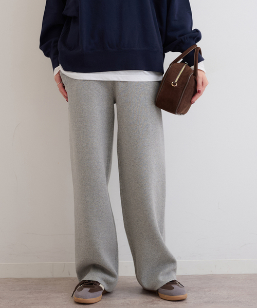 JOURNAL STANDARD relume(ジャーナルスタンダード レリューム)の「ニットストレートパンツ(その他パンツ・レディース・ライトグレー/ブラック/アイボリー・FREE)」の14枚目の写真