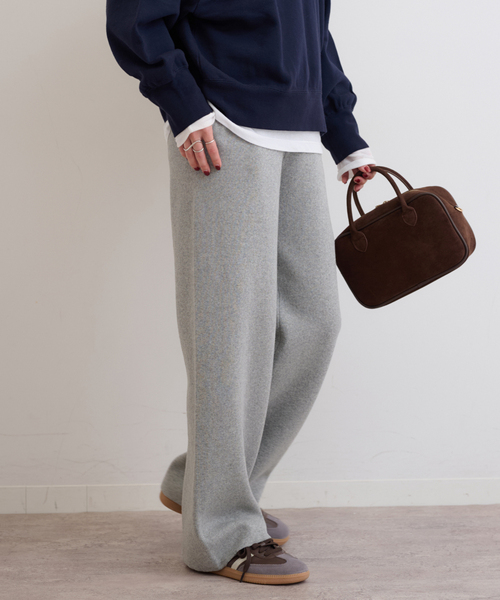 JOURNAL STANDARD relume(ジャーナルスタンダード レリューム)の「ニットストレートパンツ(その他パンツ・レディース・ライトグレー/ブラック/アイボリー・FREE)」の16枚目の写真