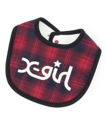 X-girl Stages | チェックロゴスタイ(スタイ/よだれかけ)