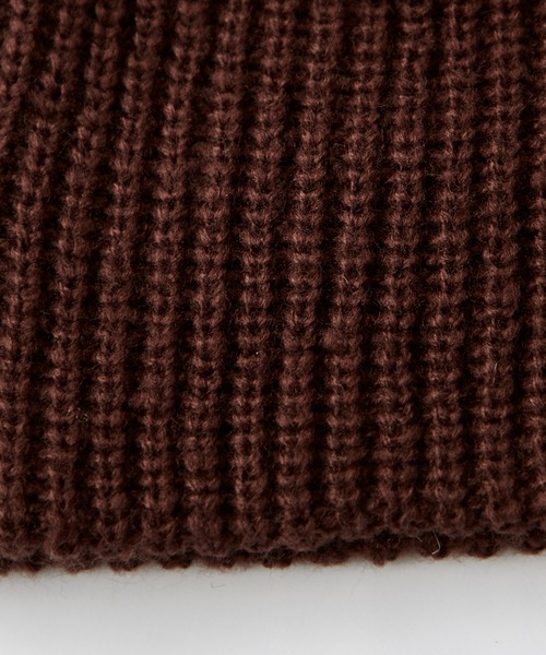 CIAOPANIC TYPY（チャオパニックティピー）の「太リブニットビーニー（ニットキャップ/ビーニー・レディース・ブラウン/ブラック/サックスブルー/オフホワイト/グレー・ONE SIZE）」の13枚目の写真