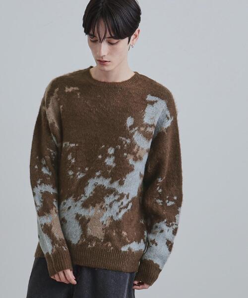 tk.TAKEO KIKUCHI（ティーケータケオキクチ）の「ルーズシルエットアブストラクトシャギーニットプルオーバー（ニット/セーター・メンズ・オフホワイト/ブラウン系その他/ブラック・01/02/03）」の13枚目の写真