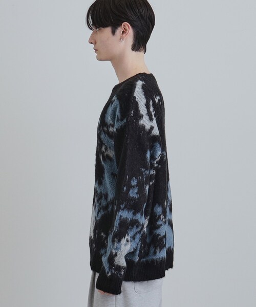 tk.TAKEO KIKUCHI（ティーケータケオキクチ）の「ルーズシルエットアブストラクトシャギーニットプルオーバー（ニット/セーター・メンズ・オフホワイト/ブラウン系その他/ブラック・01/02/03）」の21枚目の写真