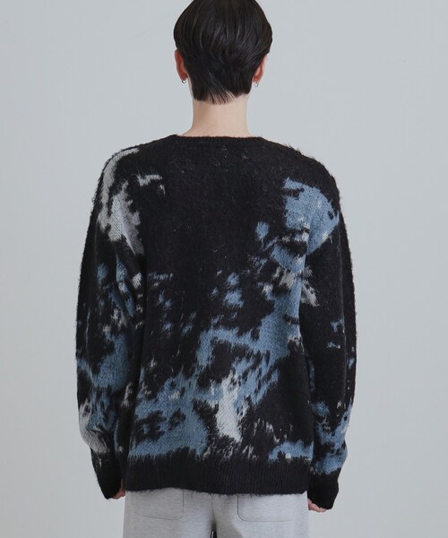 tk.TAKEO KIKUCHI（ティーケータケオキクチ）の「ルーズシルエットアブストラクトシャギーニットプルオーバー（ニット/セーター・メンズ・オフホワイト/ブラウン系その他/ブラック・01/02/03）」の22枚目の写真