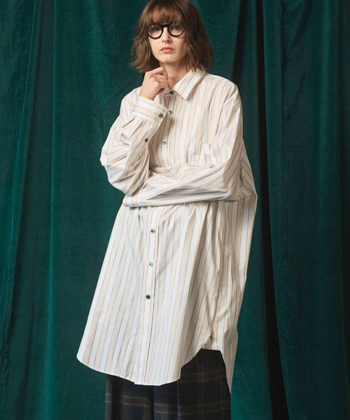 UNISEX》【Italian Dead Stock Fabric】Prime-Over Maxi Shirts Coat