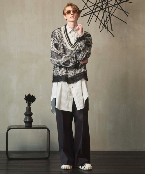 MAISON SPECIAL(メゾンスペシャル)の「《UNISEX》【Italian Dead Stock Fabric】Prime-Over Maxi Shirts Coat/プライムオーバーマキシシャツコート【MAISON SPECIAL/メゾンスペシャル】(シャツ/ブラウス・メンズ・サックスブルー/ブラウン/ホワイト/イエロー/グリーン/チャコールグレー/グレー・2/1)」の12枚目の写真