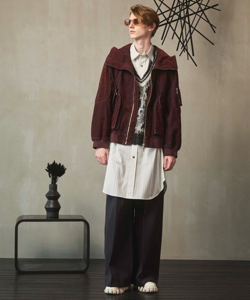 MAISON SPECIAL(メゾンスペシャル)の「《UNISEX》【Italian Dead Stock Fabric】Prime-Over Maxi Shirts Coat/プライムオーバーマキシシャツコート【MAISON SPECIAL/メゾンスペシャル】(シャツ/ブラウス・メンズ・サックスブルー/ブラウン/ホワイト/イエロー/グリーン/チャコールグレー/グレー・2/1)」の13枚目の写真
