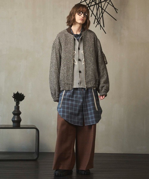 MAISON SPECIAL(メゾンスペシャル)の「《UNISEX》【Italian Dead Stock Fabric】Prime-Over Maxi Shirts Coat/プライムオーバーマキシシャツコート【MAISON SPECIAL/メゾンスペシャル】(シャツ/ブラウス・メンズ・サックスブルー/ブラウン/ホワイト/イエロー/グリーン/チャコールグレー/グレー・2/1)」の20枚目の写真