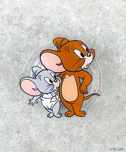 Tom&Jerry(トムアンドジェリー)の「【公式】TOM and JERRY スマホグリップ(スマホグッズ・レディース・ブラウン/ライトグレー/その他1/その他2/グレー・FREE)」の5枚目の写真