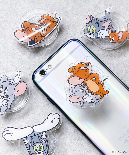 Tom&Jerry(トムアンドジェリー)の「【公式】TOM and JERRY スマホグリップ(スマホグッズ・レディース・ブラウン/ライトグレー/その他1/その他2/グレー・FREE)」の8枚目の写真