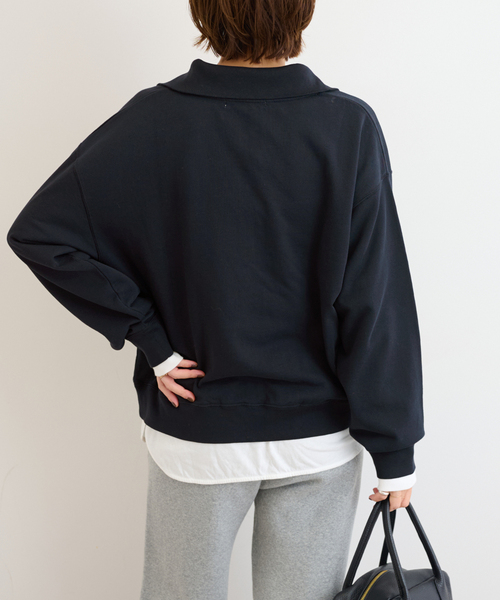 JOURNAL STANDARD relume(ジャーナルスタンダード レリューム)の「ハーフジップライトスウェット(Tシャツ/カットソー・レディース・ネイビー/ボルドー・FREE)」の8枚目の写真