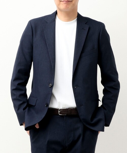 NOLLEY'S LIGHT(ノーリーズライト)の「《ビジカジ/セットアップ対応》サーモウォーカードビー ジャケット(テーラードジャケット・メンズ・ダークネイビー/インディゴブルー・M/L/XL)」の1枚目の写真