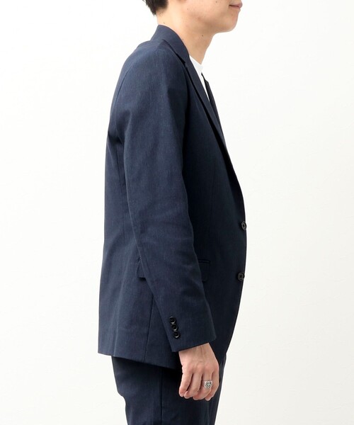 NOLLEY'S LIGHT(ノーリーズライト)の「《ビジカジ/セットアップ対応》サーモウォーカードビー ジャケット(テーラードジャケット・メンズ・ダークネイビー/インディゴブルー・M/L/XL)」の4枚目の写真