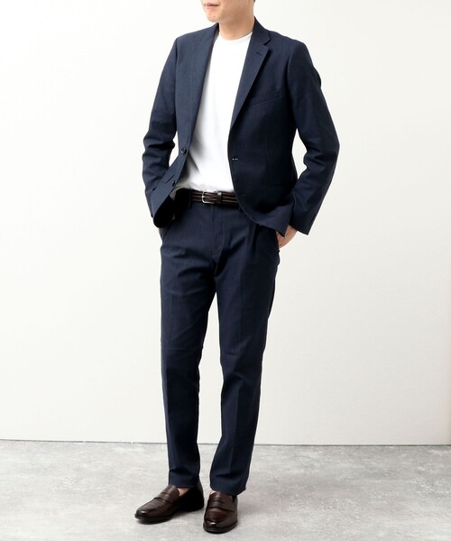 NOLLEY'S LIGHT(ノーリーズライト)の「《ビジカジ/セットアップ対応》サーモウォーカードビー ジャケット(テーラードジャケット・メンズ・ダークネイビー/インディゴブルー・M/L/XL)」の6枚目の写真