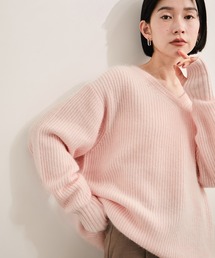 LE CERCLE par rope’ロぺ フォックス 混 起毛 ニット ピンク LE CERCLE par rope'（ルセルクルパーロペ）のファッション通販