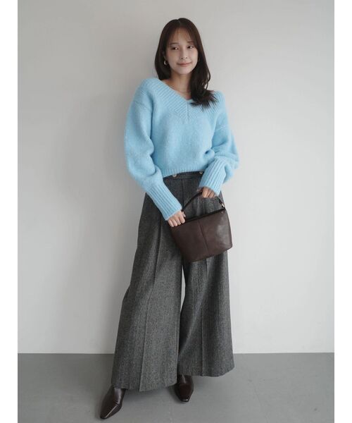 LAGUNAMOON（ラグナムーン）の「ウールブレンドツイードワイドパンツ（その他パンツ・レディース・ライトグレー/チャコールグレー・SMALL/MEDIUM）」の22枚目の写真