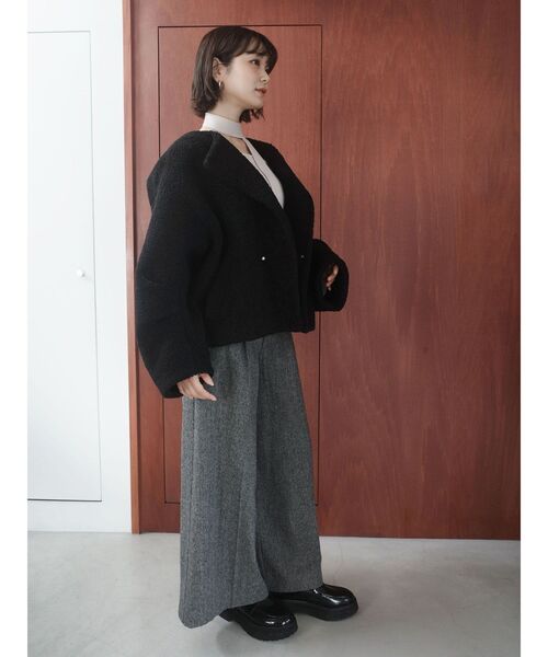 LAGUNAMOON（ラグナムーン）の「ウールブレンドツイードワイドパンツ（その他パンツ・レディース・ライトグレー/チャコールグレー・SMALL/MEDIUM）」の8枚目の写真
