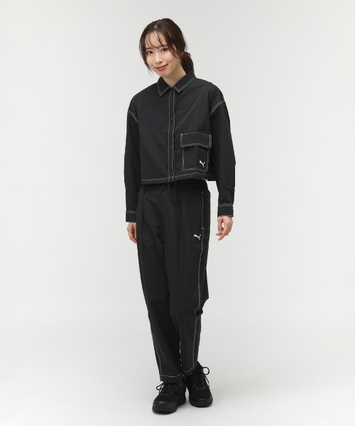 PUMA(プーマ)の「プーマ PUMA AUTUMN ウーブン LS シャツ JKT(シャツ/ブラウス・レディース・ブラウン/グリーン/ブラック・M/L)」の4枚目の写真