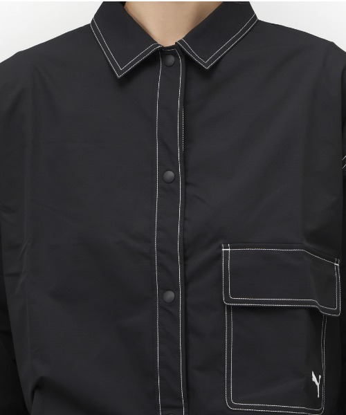 PUMA(プーマ)の「プーマ PUMA AUTUMN ウーブン LS シャツ JKT(シャツ/ブラウス・レディース・ブラウン/グリーン/ブラック・M/L)」の8枚目の写真