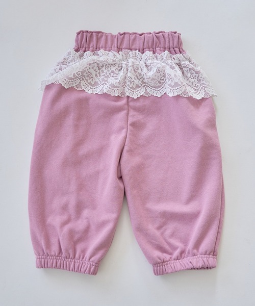 pairmanon(ペアマノン)の「【サラッとスウェット】レース付き バルーン 裏毛スウェットパンツ(スウェットパンツ・キッズ・ブラック/ピンク系その他/モカ・100/110/120/130/140/150/90)」の10枚目の写真