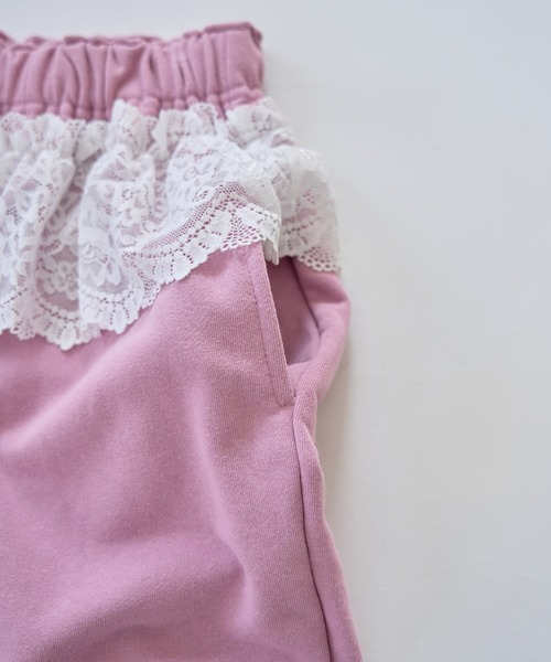 pairmanon(ペアマノン)の「【サラッとスウェット】レース付き バルーン 裏毛スウェットパンツ(スウェットパンツ・キッズ・ブラック/ピンク系その他/モカ・100/110/120/130/140/150/90)」の11枚目の写真