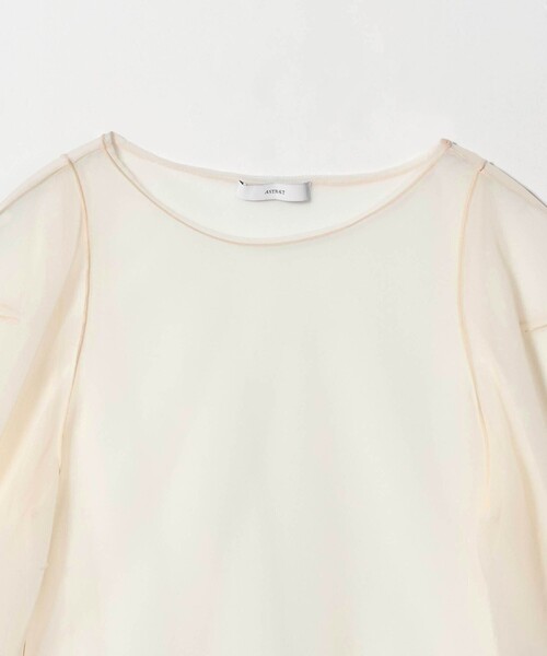 ASTRAET（アストラット）の「＜ASTRAET＞ シアー パフスリーブカットソー（Tシャツ/カットソー・レディース・ナチュラル/ブラック・FREE）」の6枚目の写真