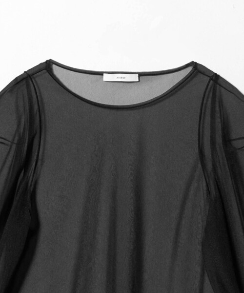 ASTRAET（アストラット）の「＜ASTRAET＞ シアー パフスリーブカットソー（Tシャツ/カットソー・レディース・ナチュラル/ブラック・FREE）」の11枚目の写真