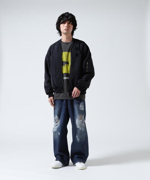 FR(13)NDS(フレンズ)の「FR(13)NDS /フレンズ/SWEAT Bone Bomber Jacket(MA-1・メンズ・ブラック・L/M)」の16枚目の写真