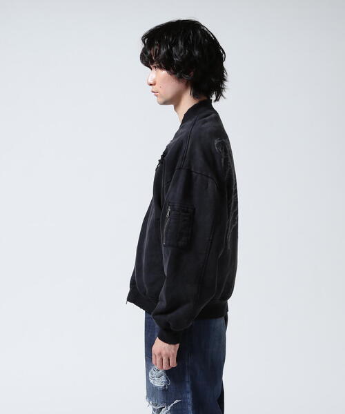 FR(13)NDS(フレンズ)の「FR(13)NDS /フレンズ/SWEAT Bone Bomber Jacket(MA-1・メンズ・ブラック・L/M)」の5枚目の写真