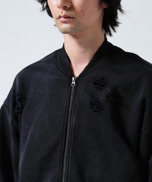 FR(13)NDS(フレンズ)の「FR(13)NDS /フレンズ/SWEAT Bone Bomber Jacket(MA-1・メンズ・ブラック・L/M)」の9枚目の写真