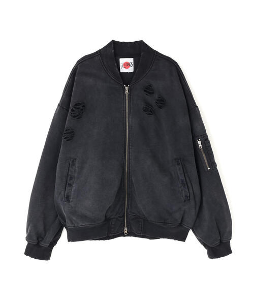 FR(13)NDS(フレンズ)の「FR(13)NDS /フレンズ/SWEAT Bone Bomber Jacket(MA-1・メンズ・ブラック・L/M)」の8枚目の写真