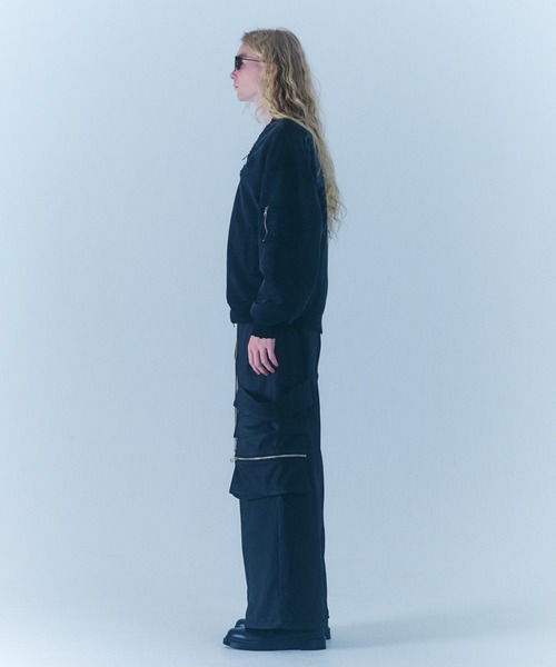 FR(13)NDS(フレンズ)の「FR(13)NDS /フレンズ/SWEAT Bone Bomber Jacket(MA-1・メンズ・ブラック・L/M)」の3枚目の写真