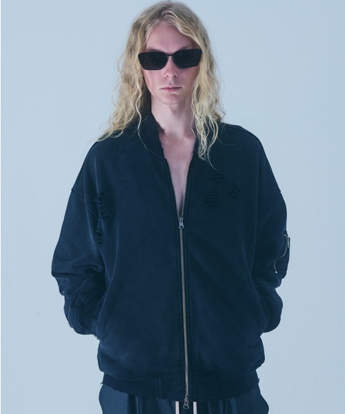 FR(13)NDS(フレンズ)の「FR(13)NDS /フレンズ/SWEAT Bone Bomber Jacket(MA-1・メンズ・ブラック・L/M)」の21枚目の写真