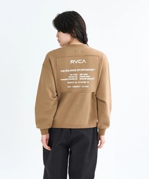 RVCA レディース MATCH CREW トレーナー 【2025年秋冬モデル】 @autumn/ルーかクルーネックスウェットトレーナー