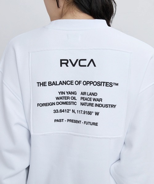 RVCA(ルーカ)の「RVCA レディース MATCH CREW トレーナー 【2025年秋冬モデル】 @autumn/ルーかクルーネックスウェットトレーナー(スウェット・レディース・ブラック/ホワイト/ブラウン系その他・SMALL/MEDIUM)」の2枚目の写真
