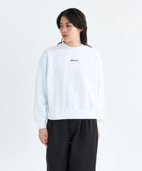RVCA(ルーカ)の「RVCA レディース MATCH CREW トレーナー 【2025年秋冬モデル】 @autumn/ルーかクルーネックスウェットトレーナー(スウェット・レディース・ブラック/ホワイト/ブラウン系その他・SMALL/MEDIUM)」の14枚目の写真