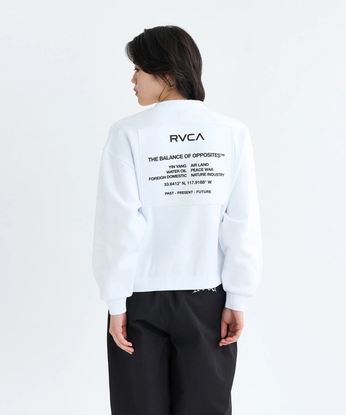 RVCA(ルーカ)の「RVCA レディース MATCH CREW トレーナー 【2025年秋冬モデル】 @autumn/ルーかクルーネックスウェットトレーナー(スウェット・レディース・ブラック/ホワイト/ブラウン系その他・SMALL/MEDIUM)」の13枚目の写真