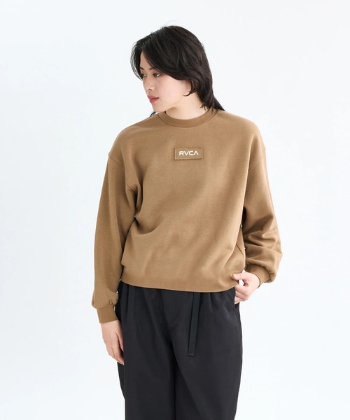 RVCA(ルーカ)の「RVCA レディース MATCH CREW トレーナー 【2025年秋冬モデル】 @autumn/ルーかクルーネックスウェットトレーナー(スウェット・レディース・ブラック/ホワイト/ブラウン系その他・SMALL/MEDIUM)」の7枚目の写真