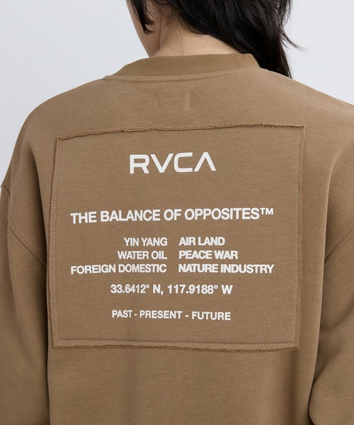 RVCA(ルーカ)の「RVCA レディース MATCH CREW トレーナー 【2025年秋冬モデル】 @autumn/ルーかクルーネックスウェットトレーナー(スウェット・レディース・ブラック/ホワイト/ブラウン系その他・SMALL/MEDIUM)」の6枚目の写真