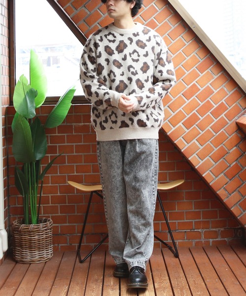 8(eight)(エイト)の「レオパードジャガードニットセーター(ニット/セーター・メンズ・ブラック/グレー/ベージュ・MEDIUM/LARGE)」の14枚目の写真