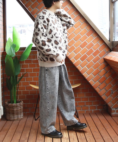 8(eight)(エイト)の「レオパードジャガードニットセーター(ニット/セーター・メンズ・ブラック/グレー/ベージュ・MEDIUM/LARGE)」の17枚目の写真