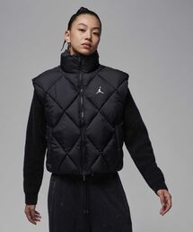 JORDAN BRAND(ジョーダンブランド)のジョーダン ブルックリン ウィメンズ Therma-FIT キルテッド パファー ベスト / Jordan Brooklyn Women's Therma-FIT Quilted Puffer Vest HV0414-010 Black(ダウンベスト)