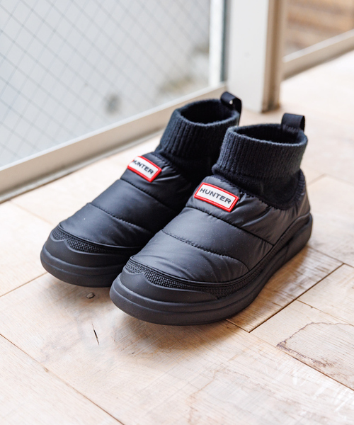 HUNTER/ハンター】イン/アウト ニッティド カフ スリッパ― ブーツ