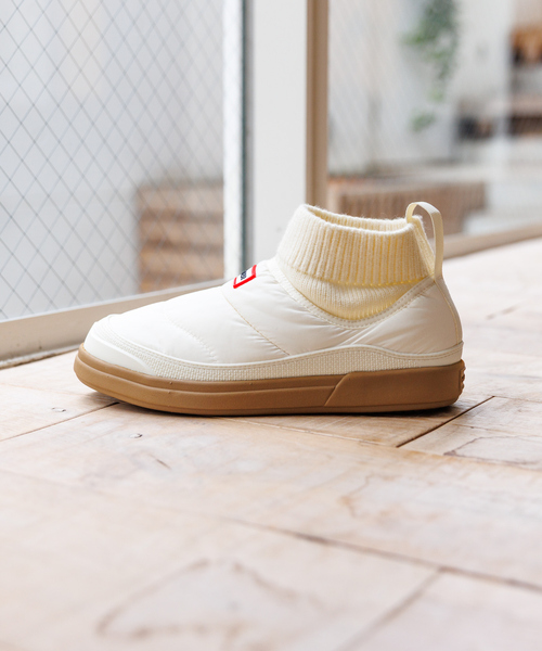 HUNTER/ハンター】イン/アウト ニッティド カフ スリッパ― ブーツ