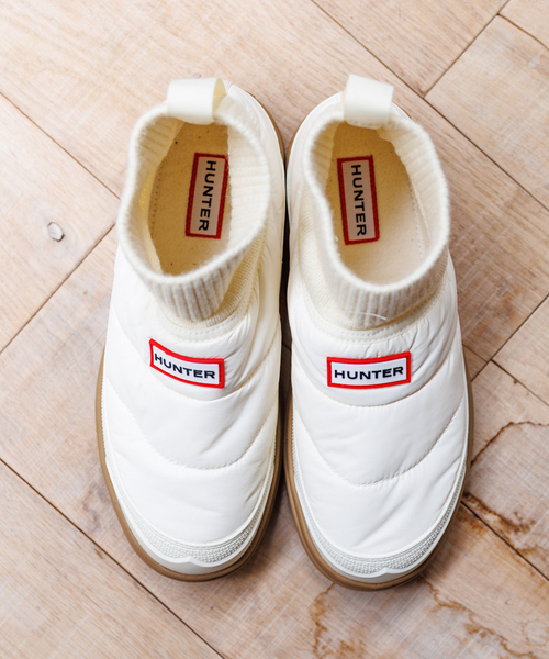 HUNTER/ハンター】イン/アウト ニッティド カフ スリッパ― ブーツ