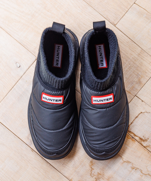 HUNTER/ハンター】イン/アウト ニッティド カフ スリッパ― ブーツ