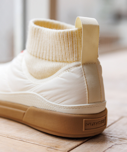 HUNTER(ハンター)の「【HUNTER/ハンター】イン/アウト ニッティド カフ スリッパ― ブーツ/KNITTED CUFF BOOT/ブーツ/スリッポン/お出かけ【WEB限定】(スリッポン・レディース・オフホワイト/ブラック・22/23/24/25)」の13枚目の写真